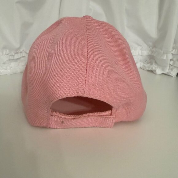 Pink New York Princess Baseball Cap Adjustable Velcro Strap Crown Design - Picture 3 of 5